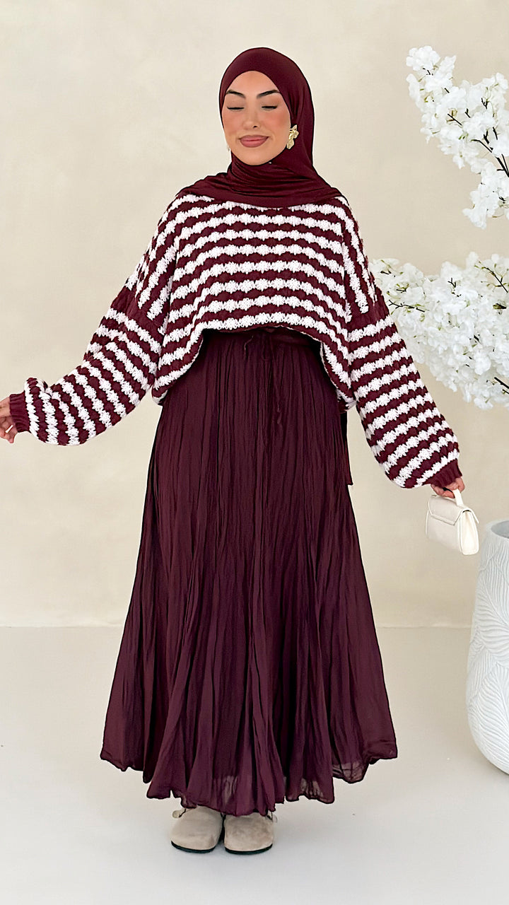 Bubble gestreifter Pullover