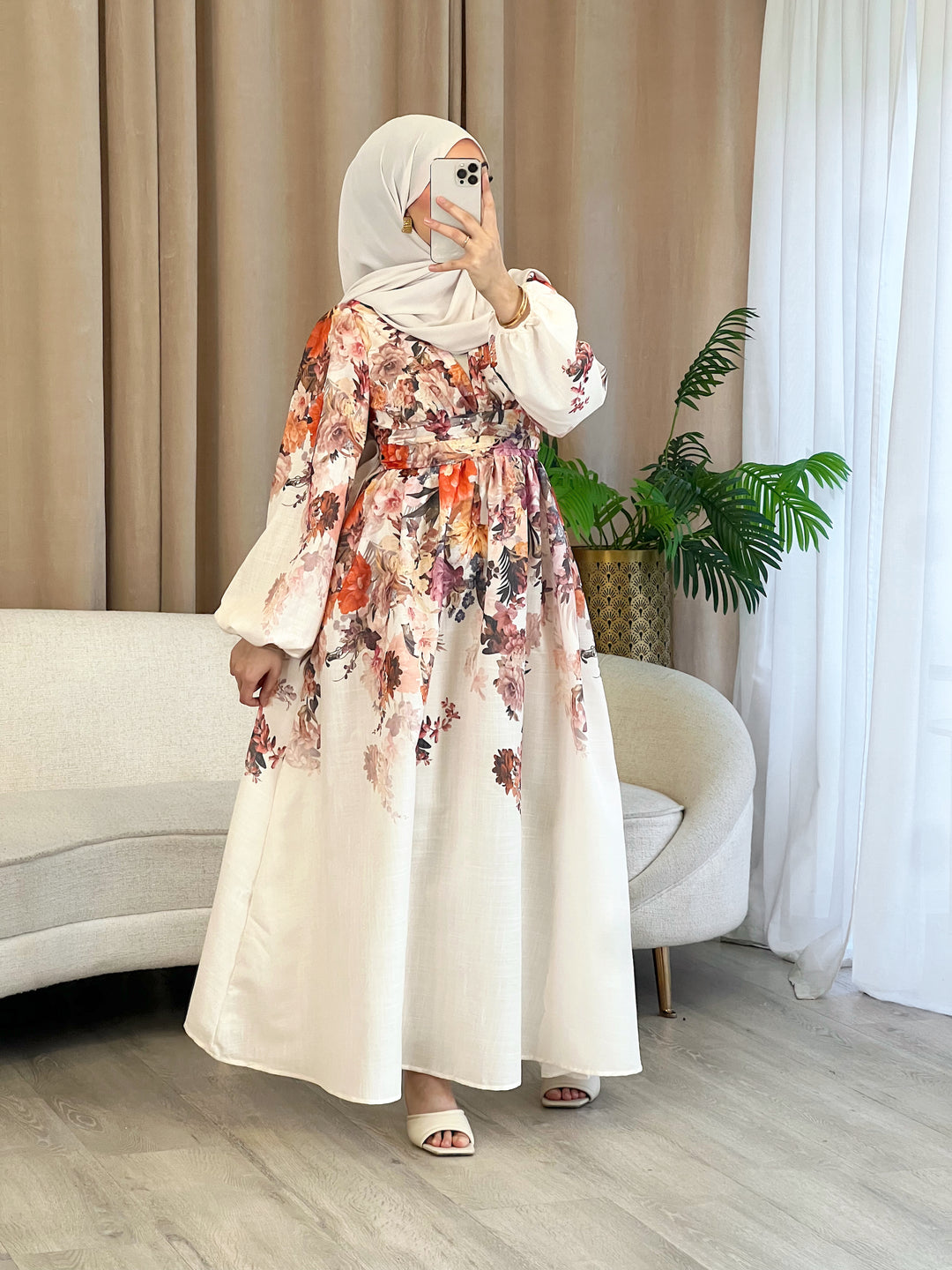 Penelope Maxikleid mit Blumenmuster