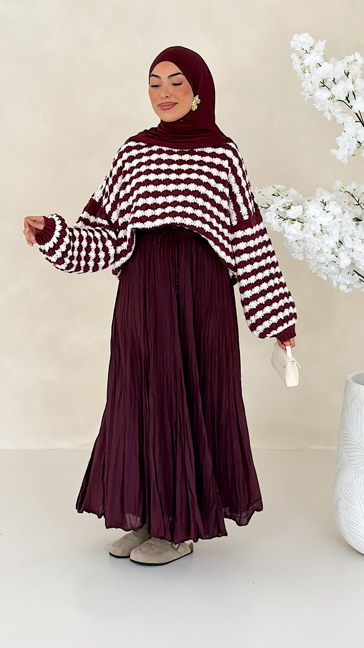 Bubble gestreifter Pullover