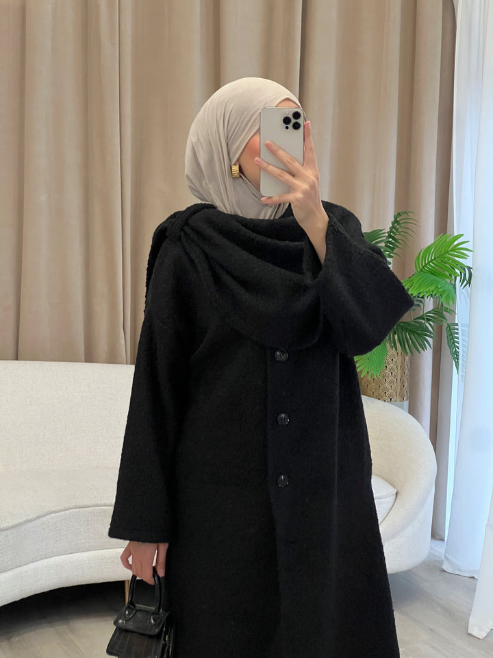 Bell Teddy Long Mantel mit integriertem Schal