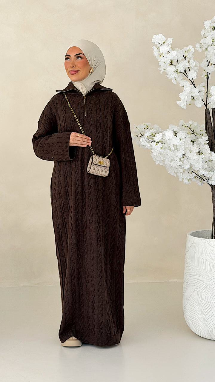 Nayeli Zopfmuster Strickkleid