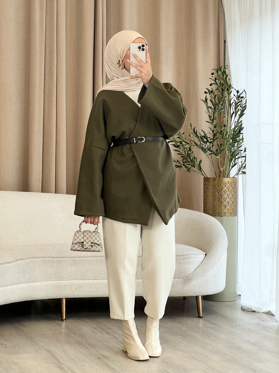 Imani Jacke mit Gürtel