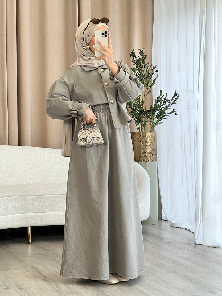 Denim Trench 2-Teiler