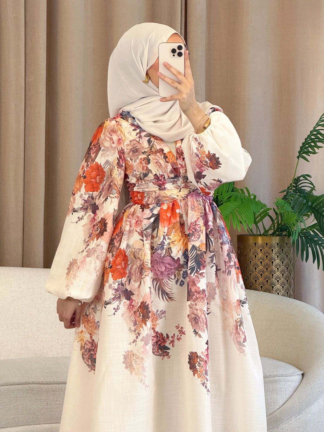 Penelope Maxikleid mit Blumenmuster