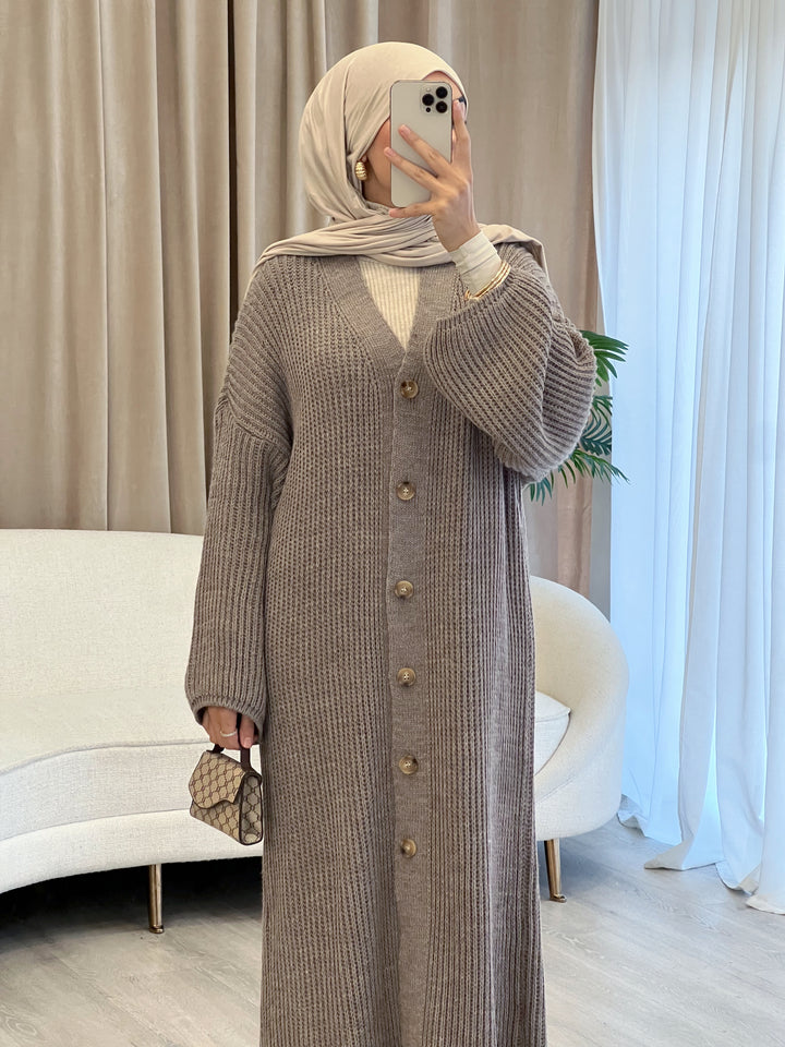 Amelié Strick-Cardigan in Mocha