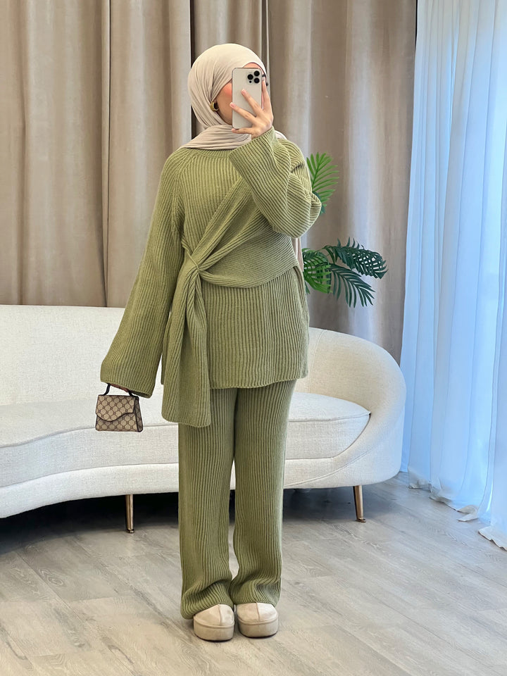 Bell Strickset in Pistachio