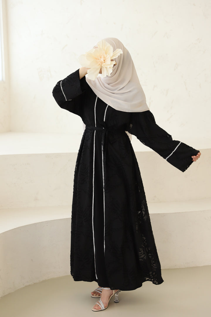 Ameerah Abaya Set in Schwarz
