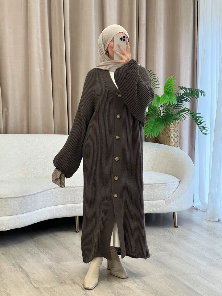 Amelié Strick-Cardigan in Fango