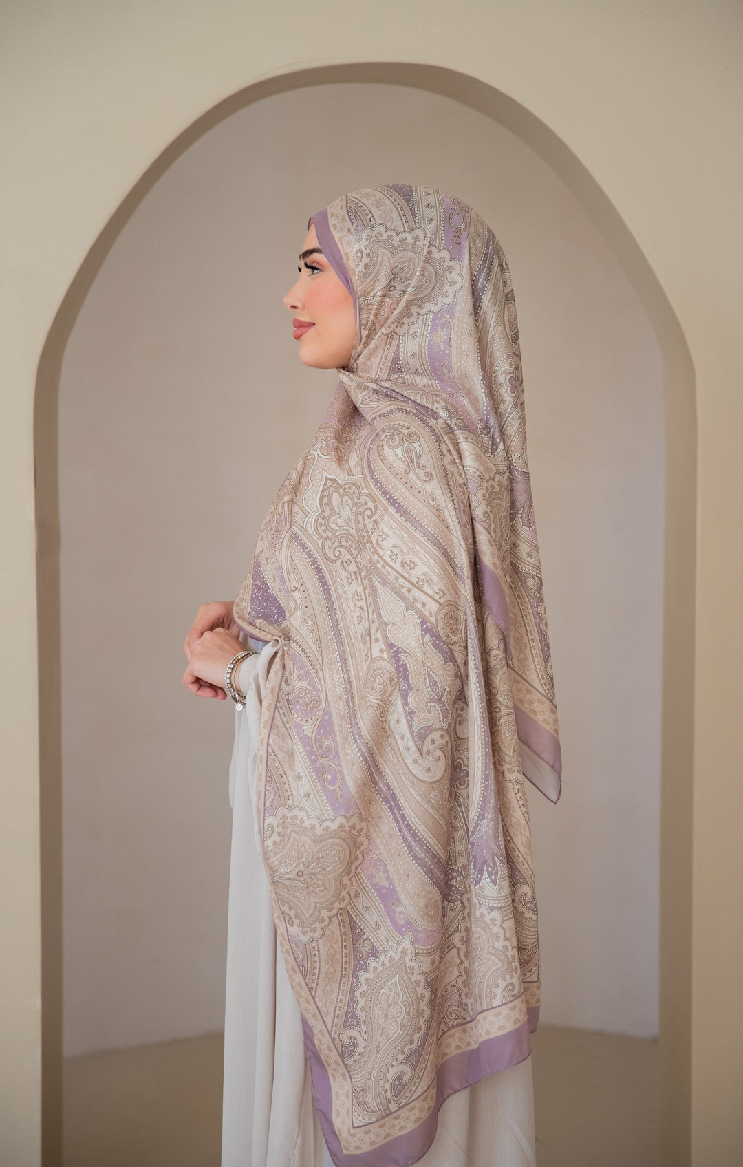 Soft Bohéme Hijab in Lilac Dusk