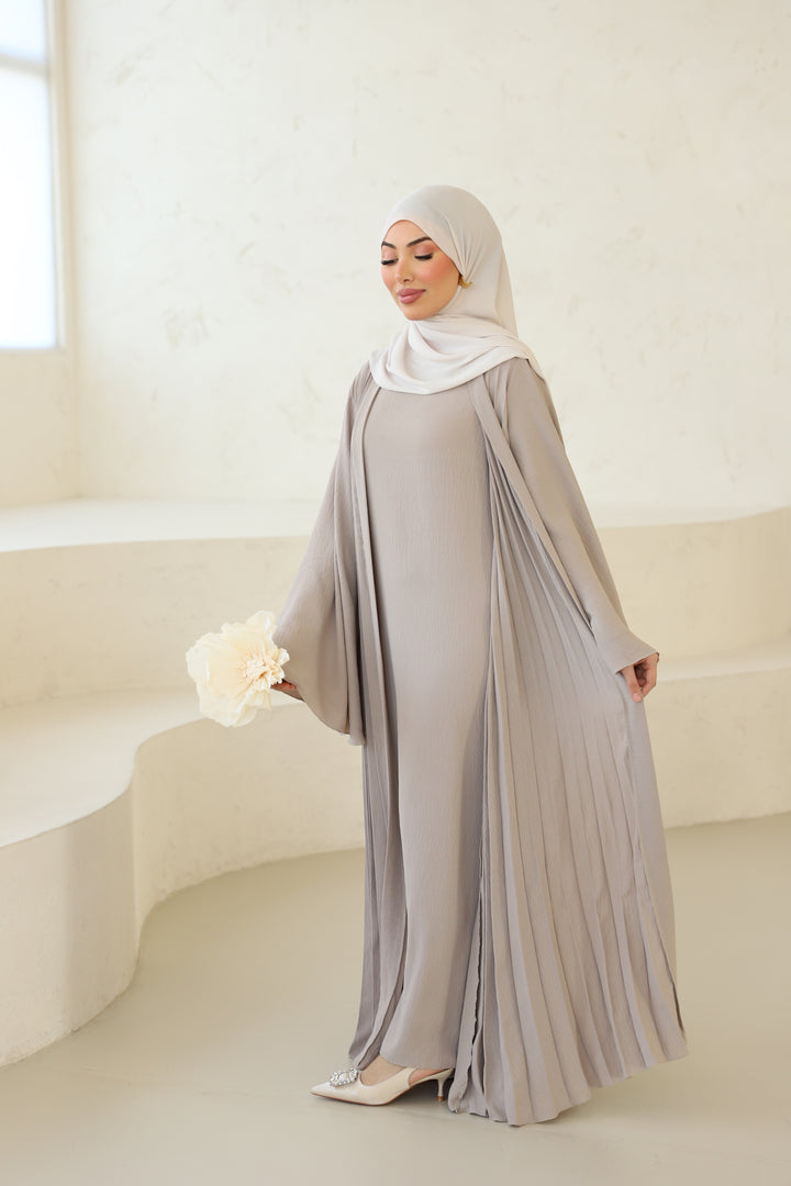 Blossom Abaya Set in Taupe