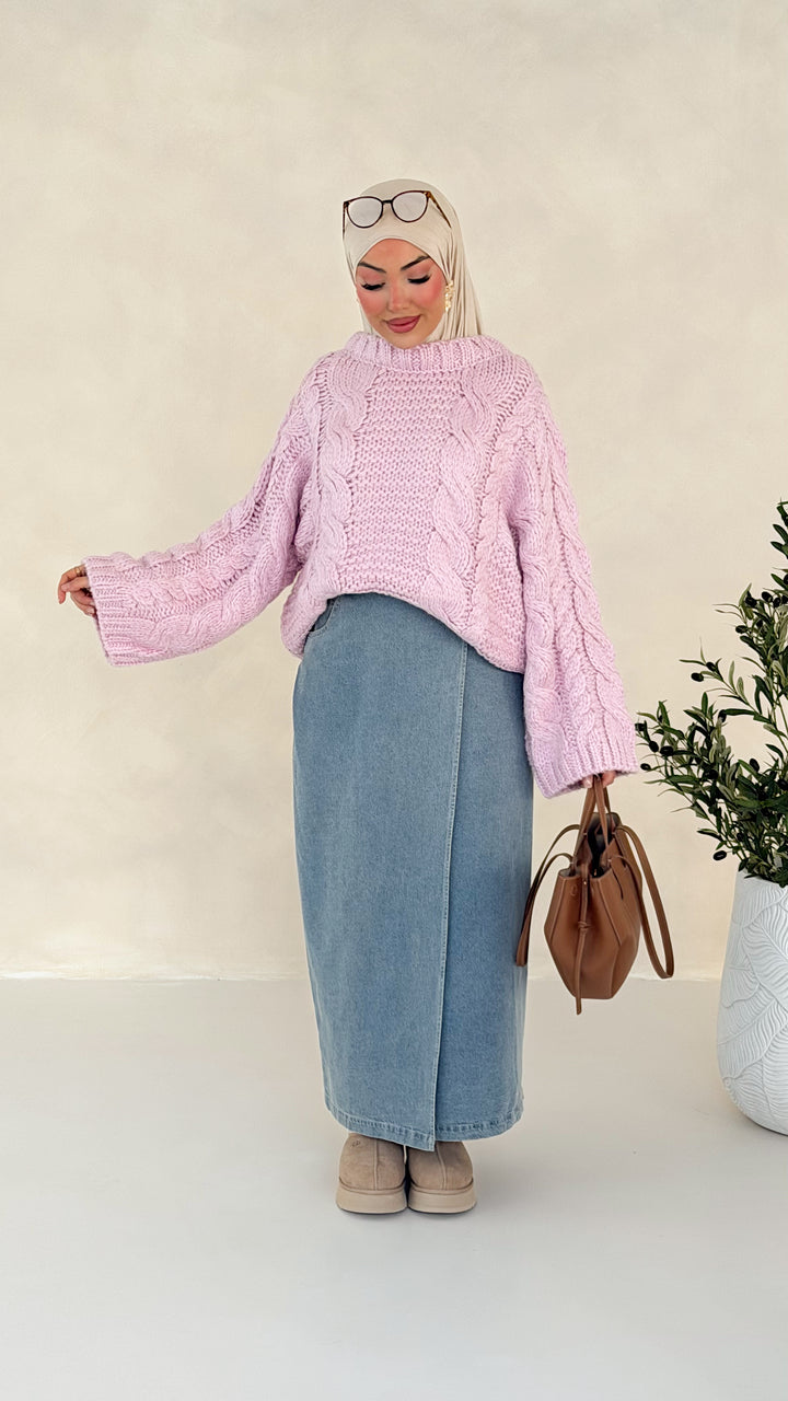 Sade Pullover mit Zopfmuster