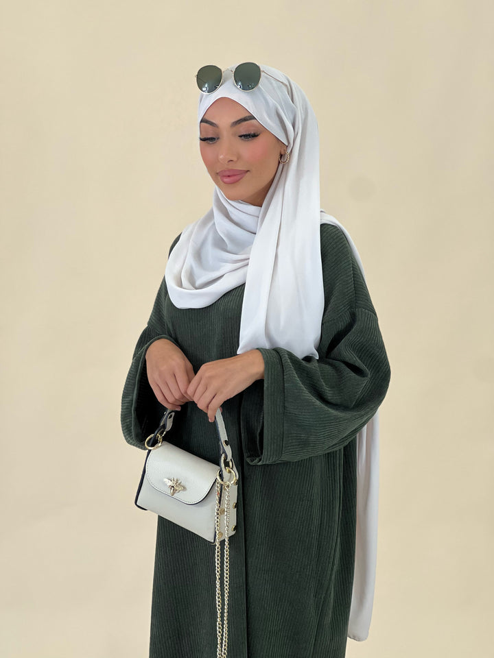 Farah Cord Abaya in Khaki