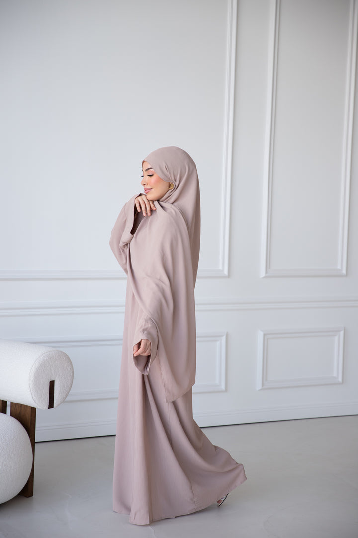 Suna Abaya 3-Teiler in Nude
