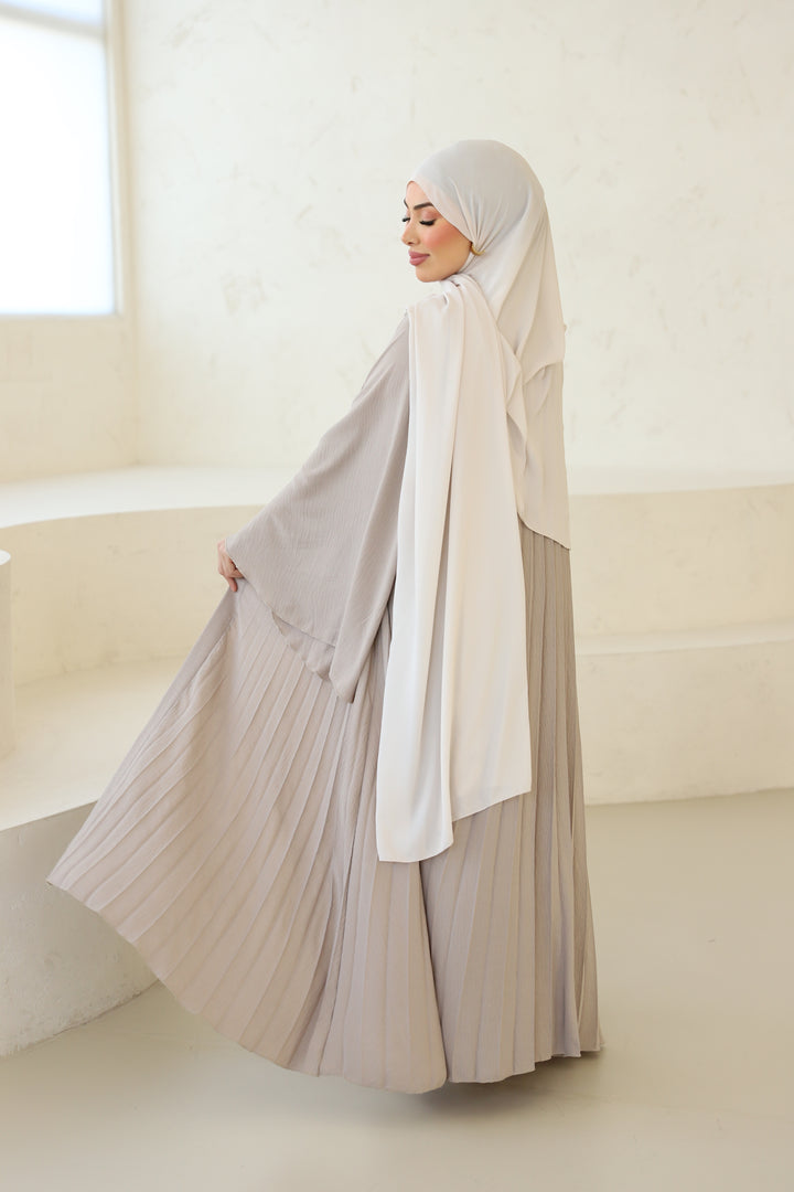 Blossom Abaya Set in Taupe