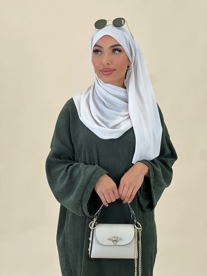 Farah Cord Abaya in Khaki