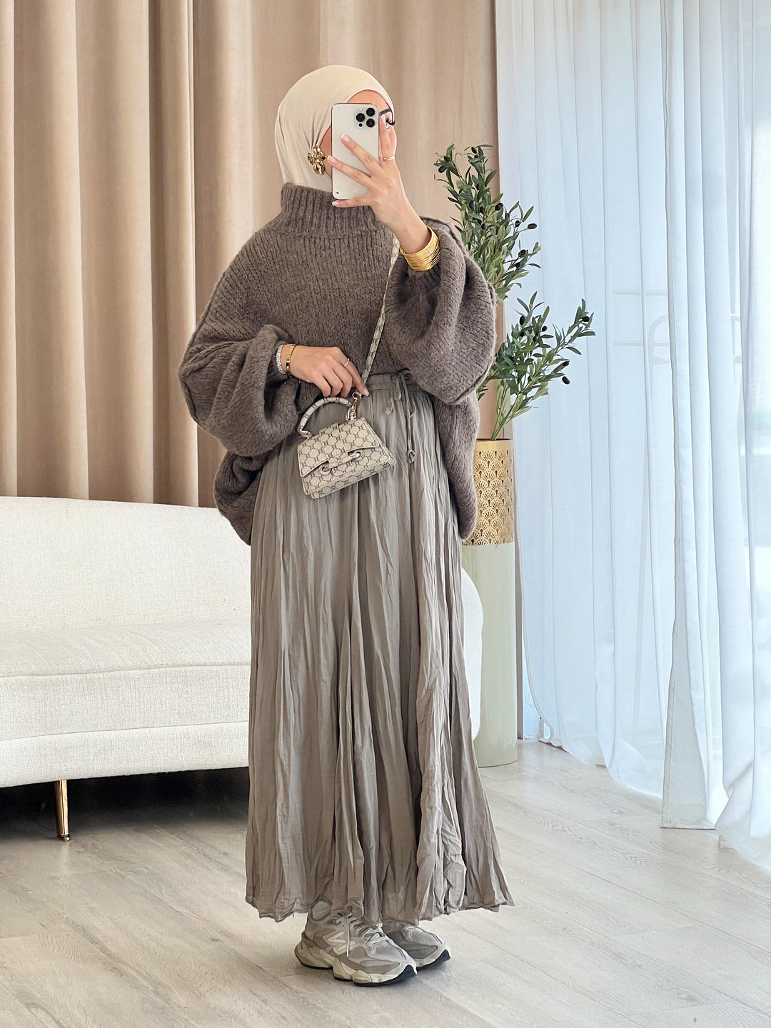 Vivi Oversized Pullover in Mocha