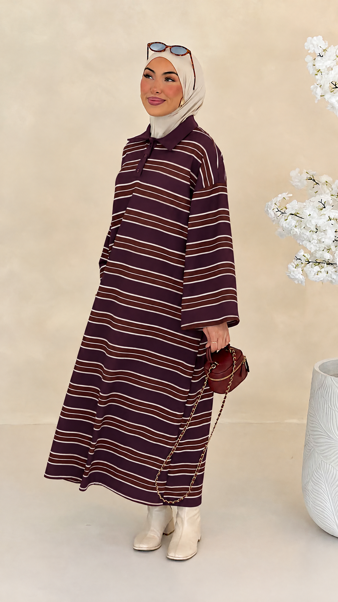 Hailey gestreiftes Polo Kleid