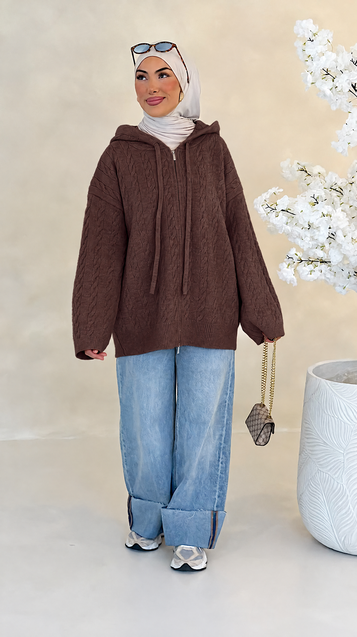 Mila Zopfstrick-Cardigan