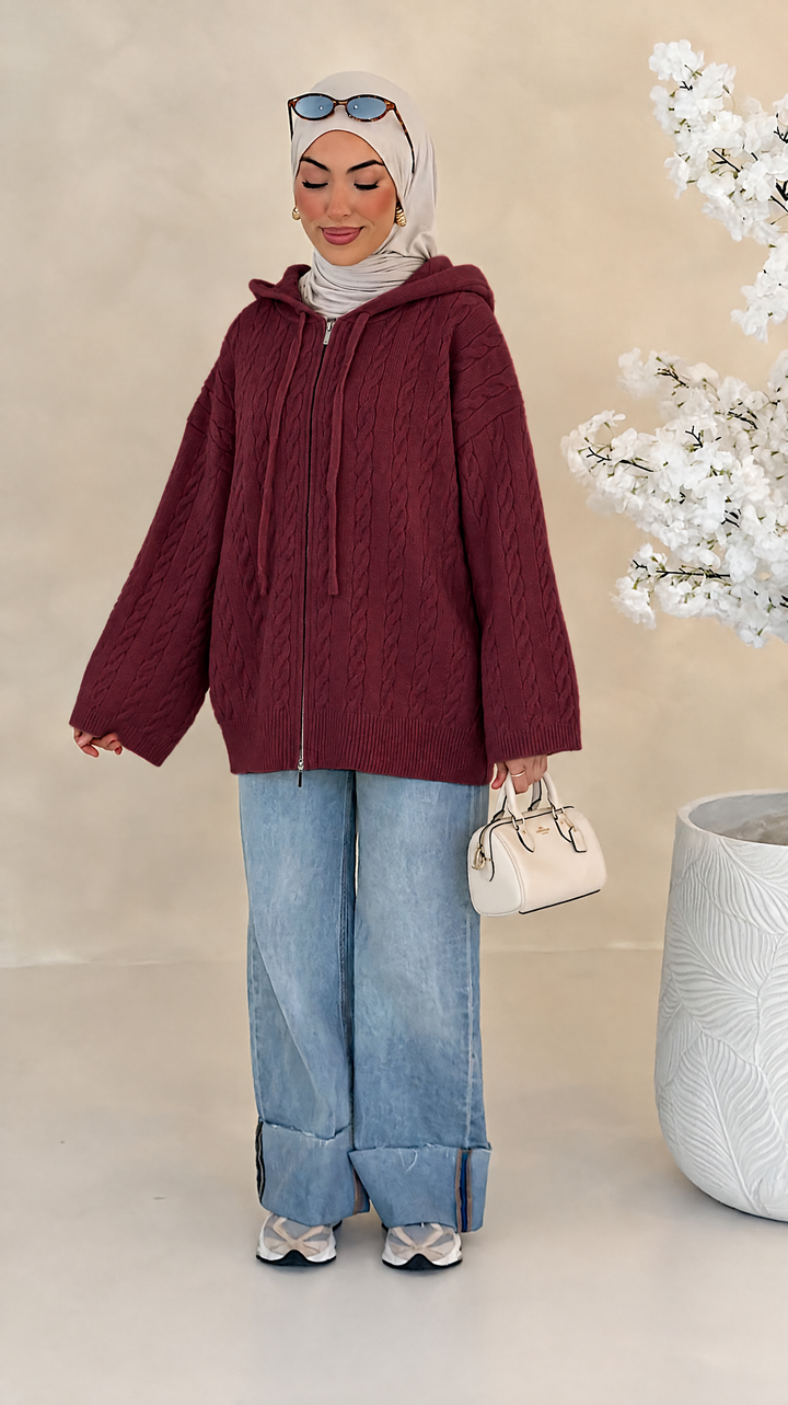 Mila Zopfstrick-Cardigan