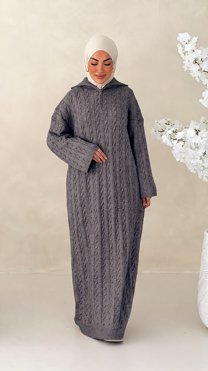 Nayeli Zopfmuster Strickkleid