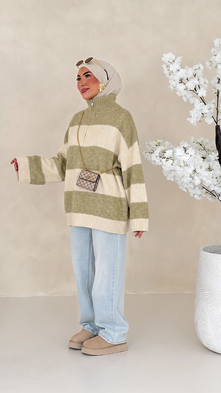 Leni gestreifter Pullover