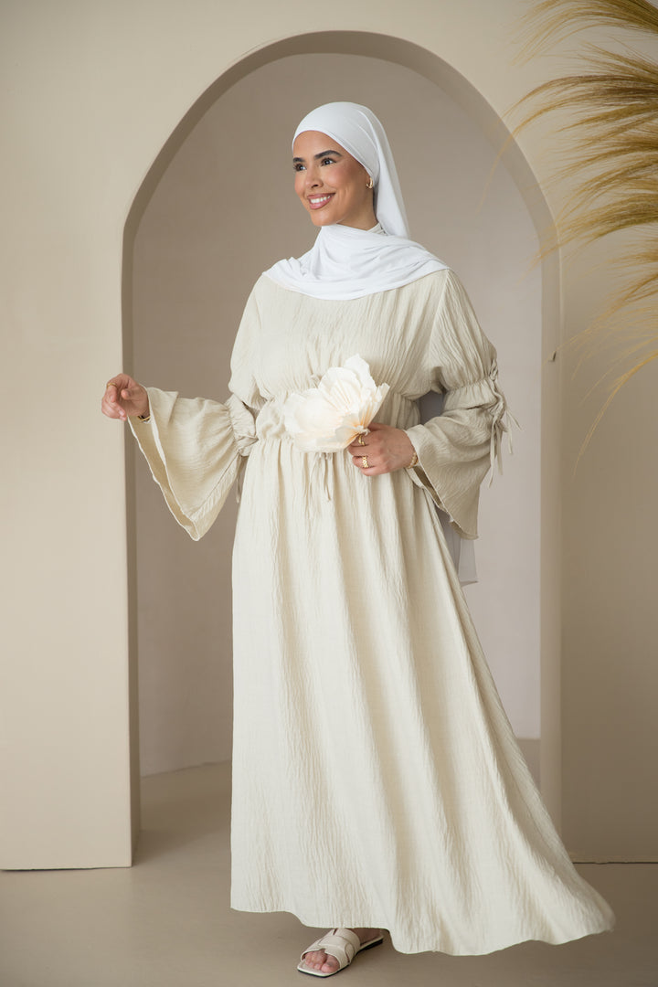 Alanay Kleid mit Schnürungen in Beige