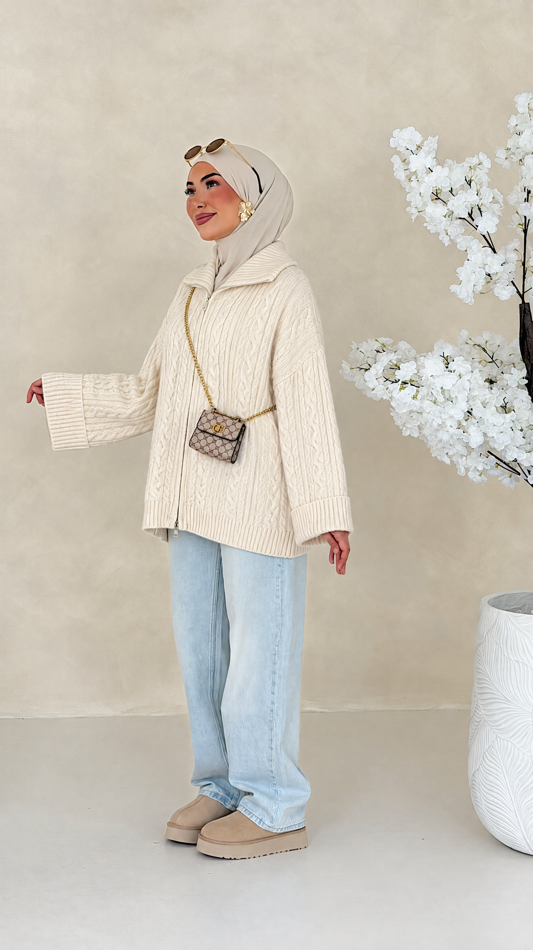 Celine Zip-Cardigan