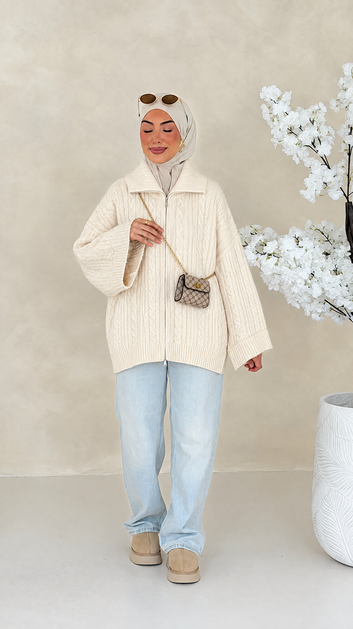 Celine Zip-Cardigan