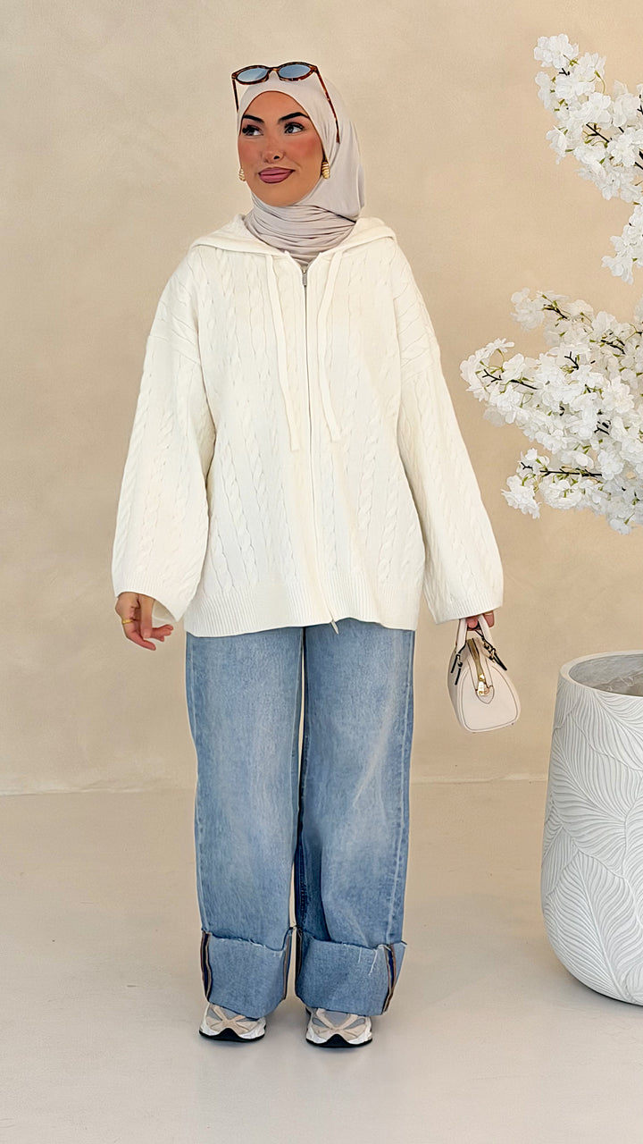 Mila Zopfstrick-Cardigan