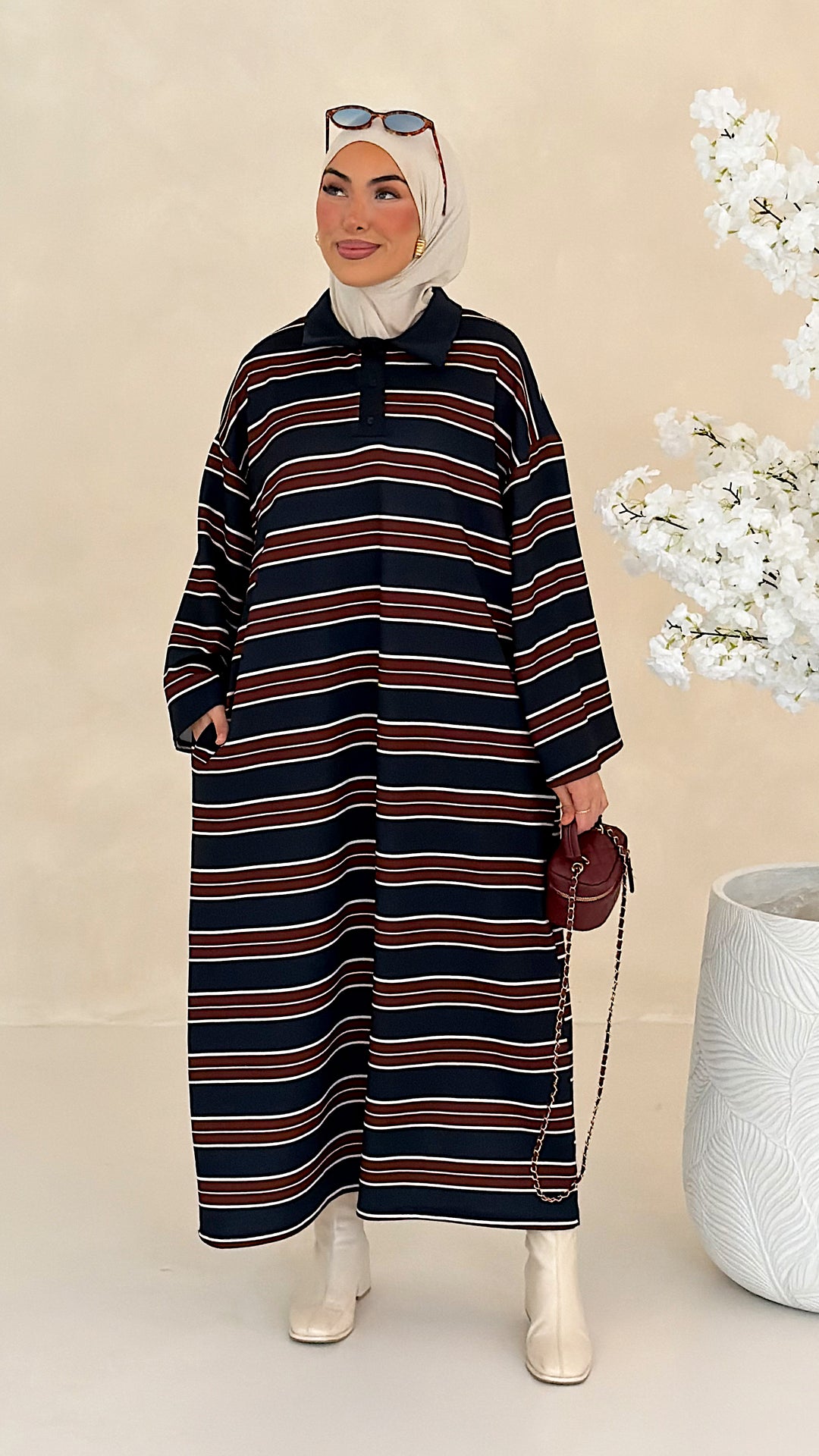 Hailey gestreiftes Polo Kleid