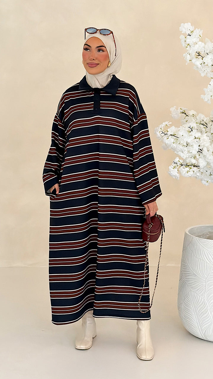 Hailey gestreiftes Polo Kleid