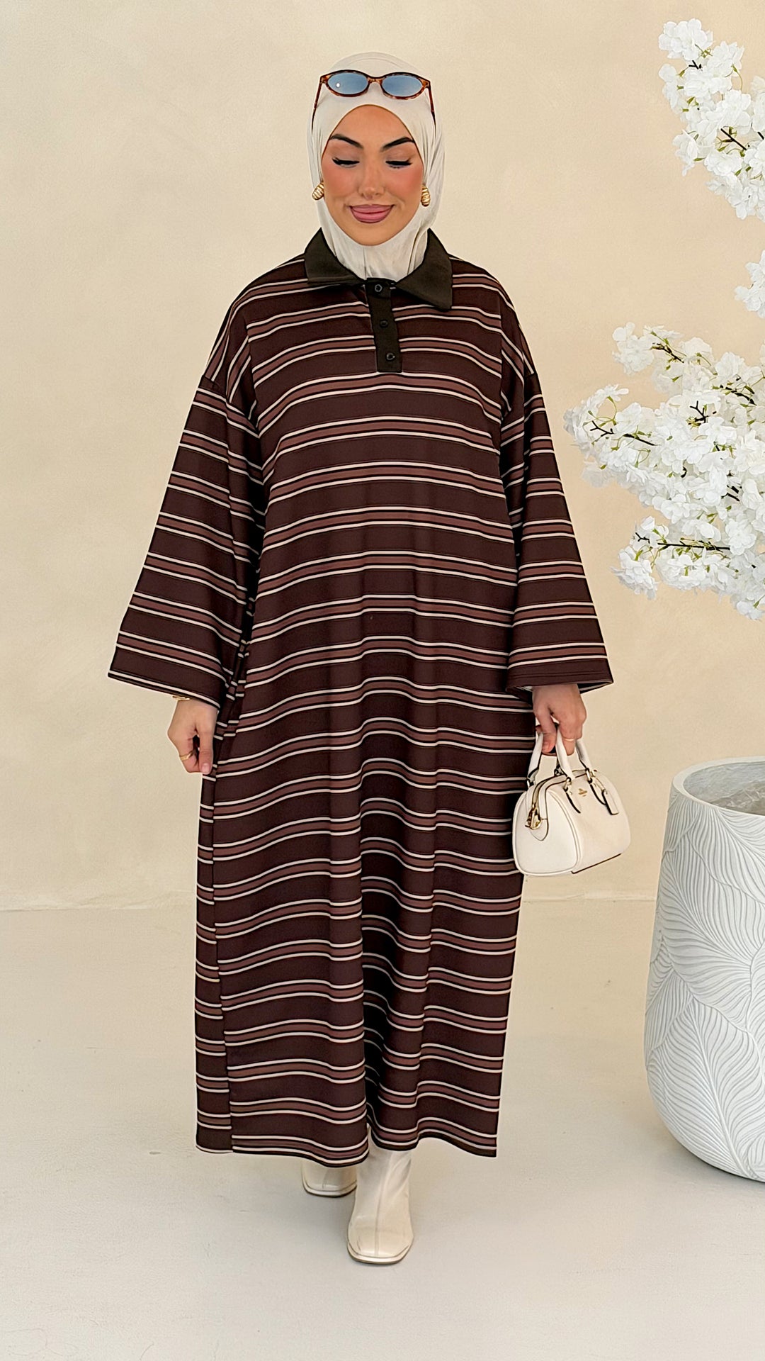 Hailey gestreiftes Polo Kleid