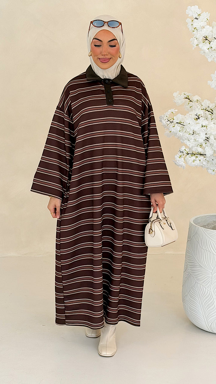 Hailey gestreiftes Polo Kleid