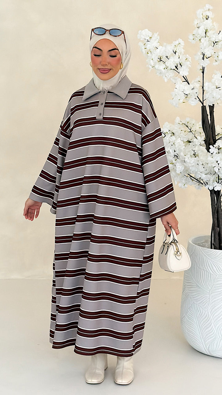 Hailey gestreiftes Polo Kleid