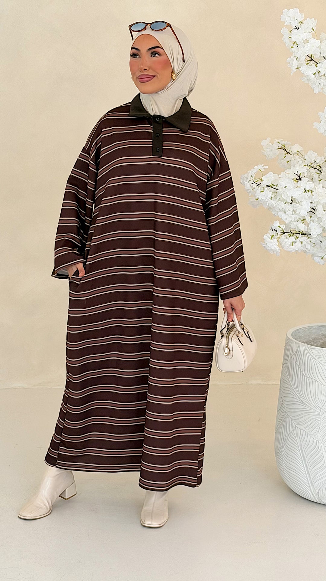 Hailey gestreiftes Polo Kleid