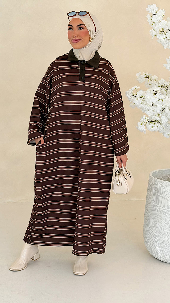 Hailey gestreiftes Polo Kleid