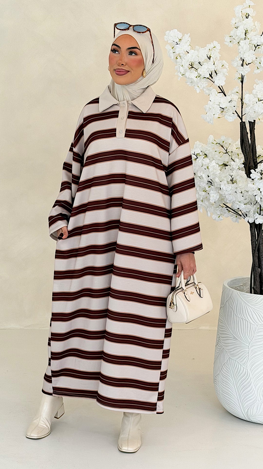 Hailey gestreiftes Polo Kleid