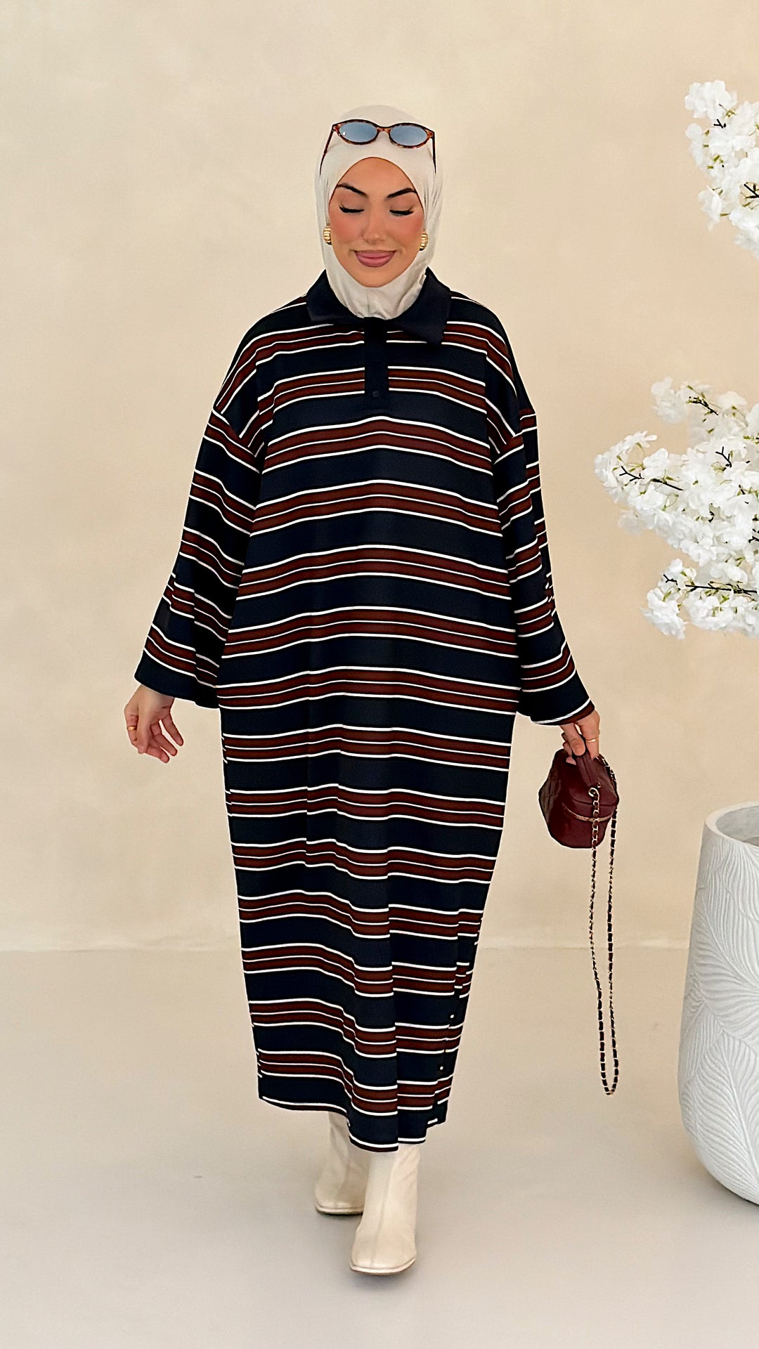 Hailey gestreiftes Polo Kleid