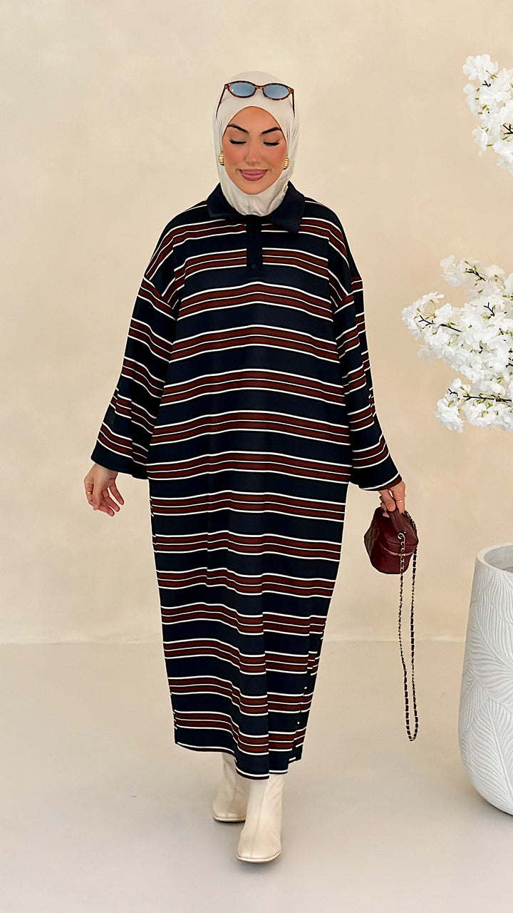 Hailey gestreiftes Polo Kleid
