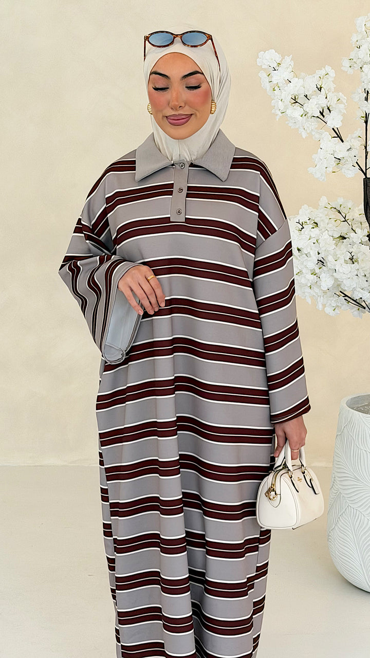 Hailey gestreiftes Polo Kleid