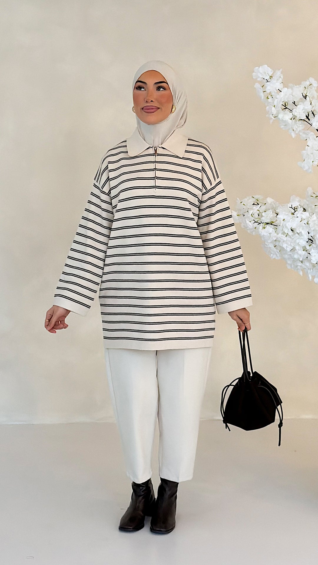 Zarà Zip Strick-Oberteil