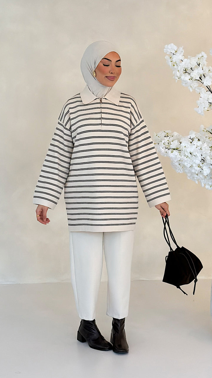Zarà Zip Strick-Oberteil