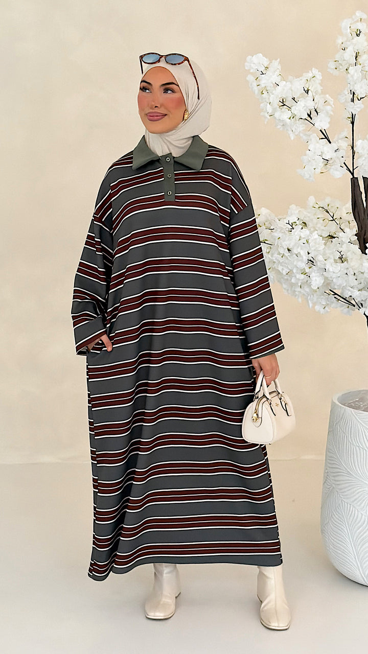 Hailey gestreiftes Polo Kleid