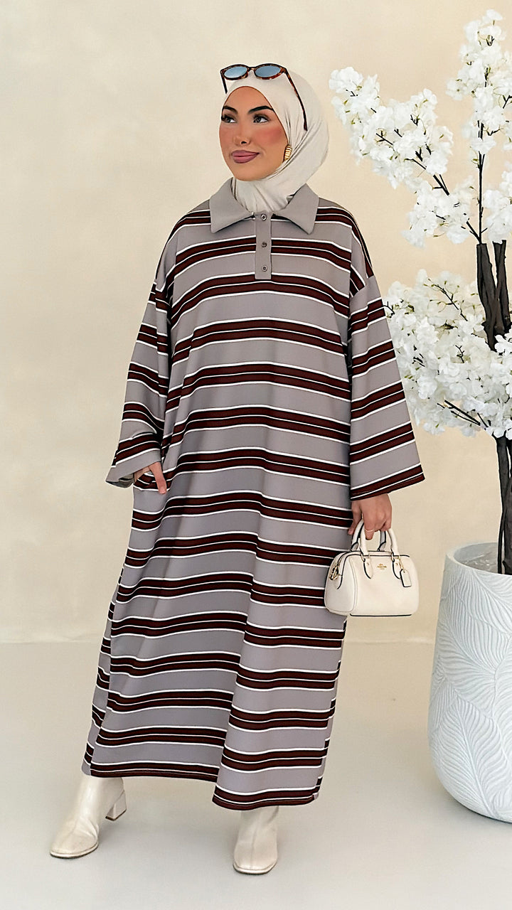 Hailey gestreiftes Polo Kleid