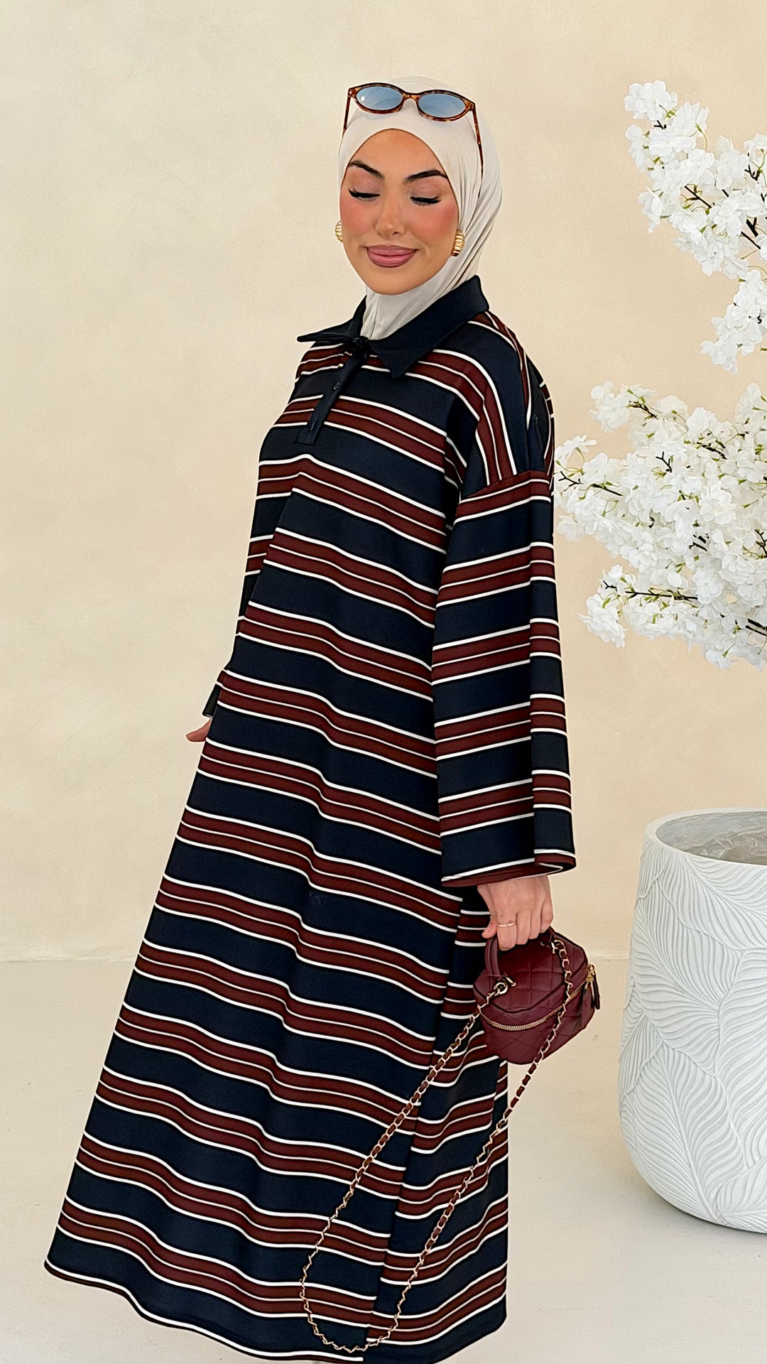 Hailey gestreiftes Polo Kleid