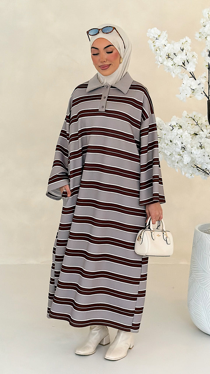 Hailey gestreiftes Polo Kleid