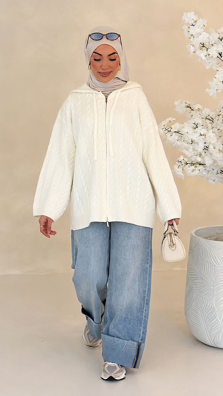 Mila Zopfstrick-Cardigan