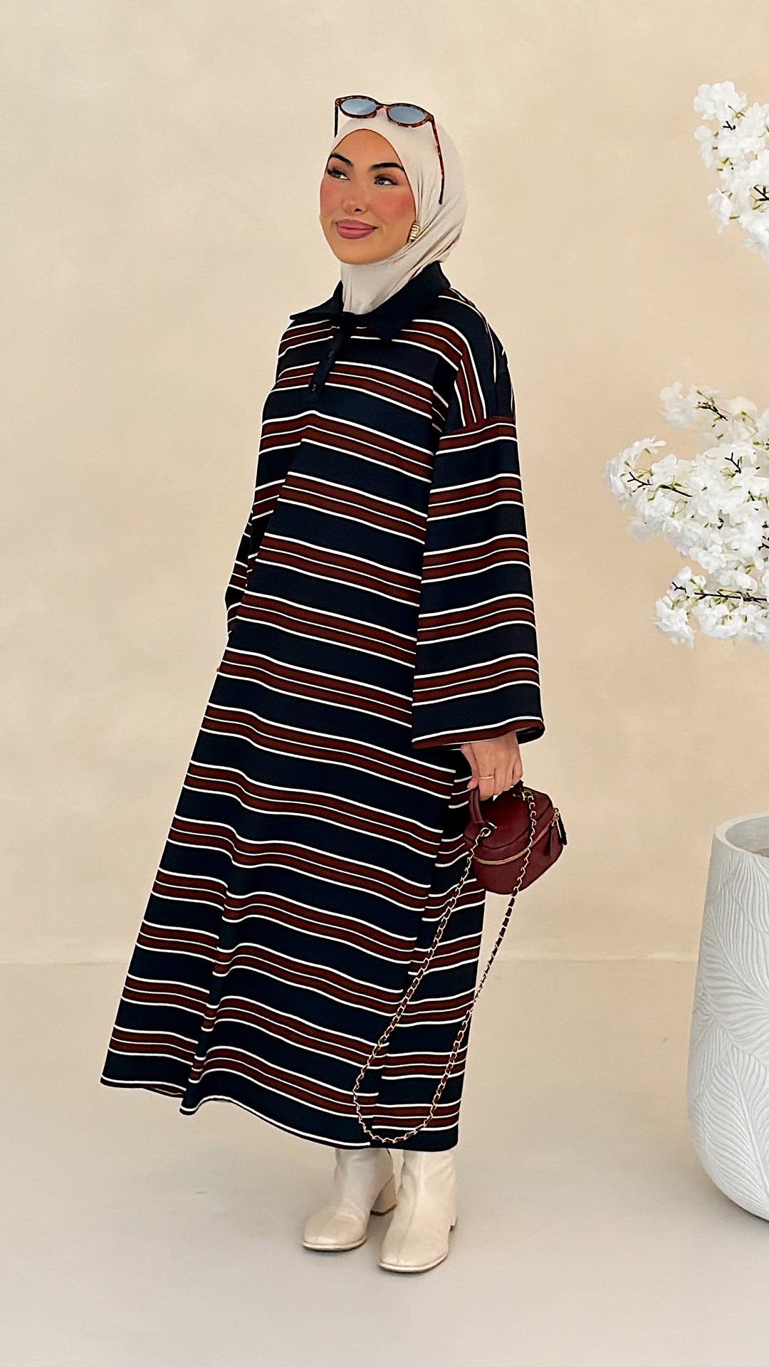 Hailey gestreiftes Polo Kleid