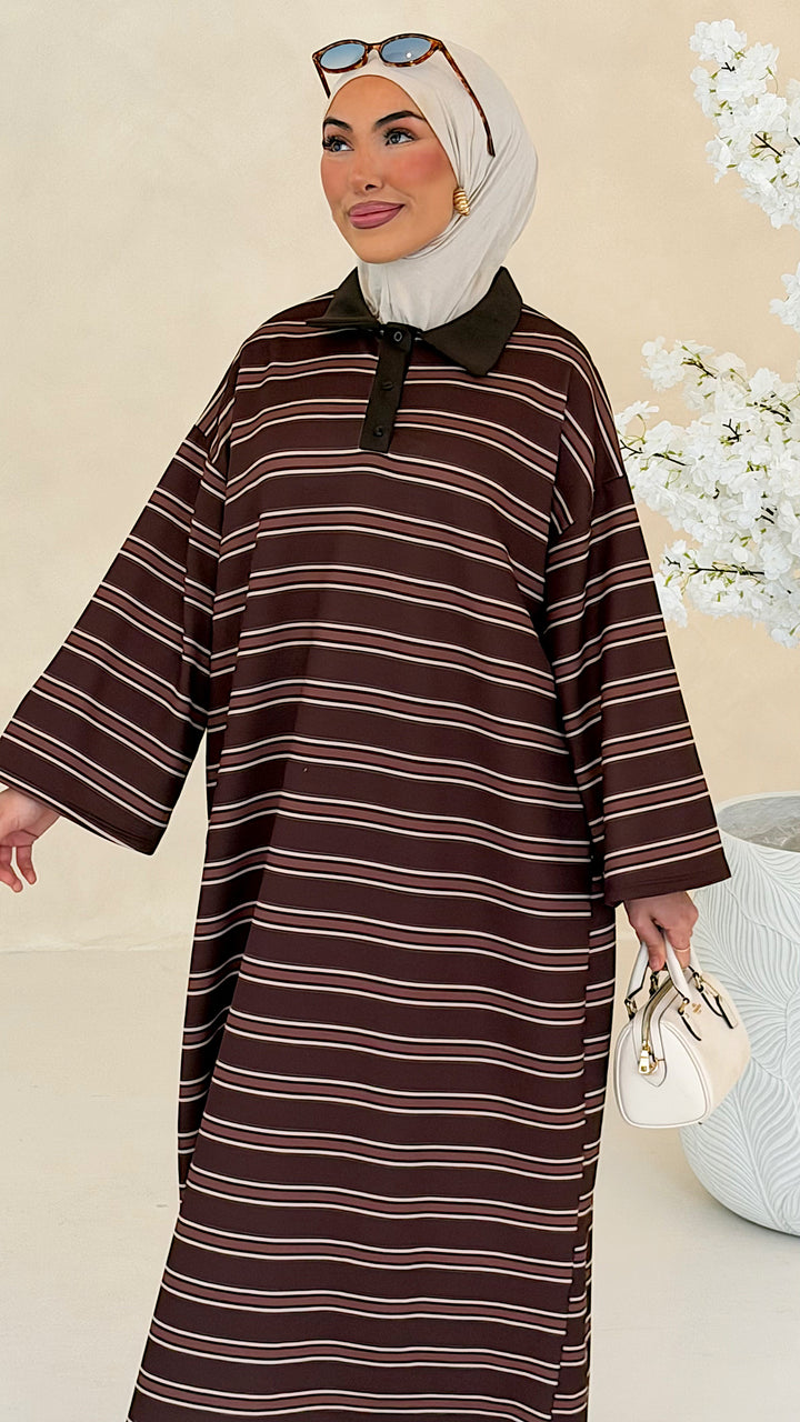 Hailey gestreiftes Polo Kleid