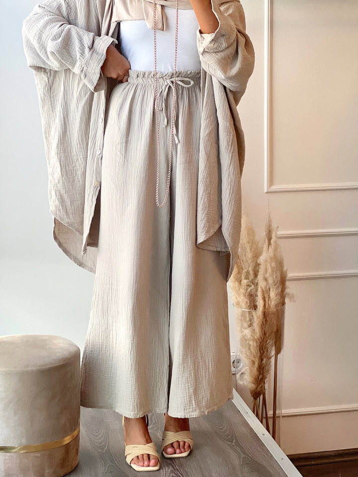 Musselin Hose in Beige
